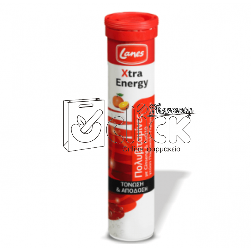 LANES Xtra energy αναβράζοντα δισκία x20