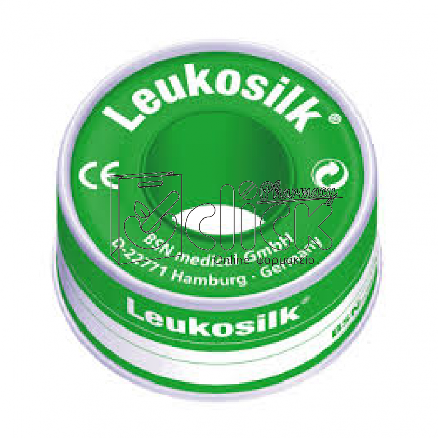 LEUKOSILK Αυτοκόλλητη Eπιδεσμική Tαινία 1.25cm x 4.6m