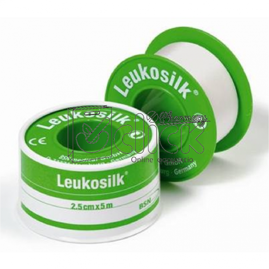 LEUKOSILK Αυτοκόλλητη Eπιδεσμική Tαινία 2.5cm x 4.6m