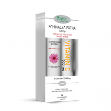 POWER HEALTH Echinacea Extra αναβράζοντα δισκία Λεμόνι με 100% Στέβια x24 & Δώρο Βιταμίνη C 500mg αναβράζοντα δισκία Πορτοκάλι x20