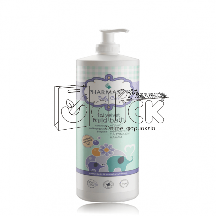PHARMASEPT Baby Care Mild Bath Απαλό βρεφικο αφρόλουτρο για σώμα & μαλλιά 1Lt