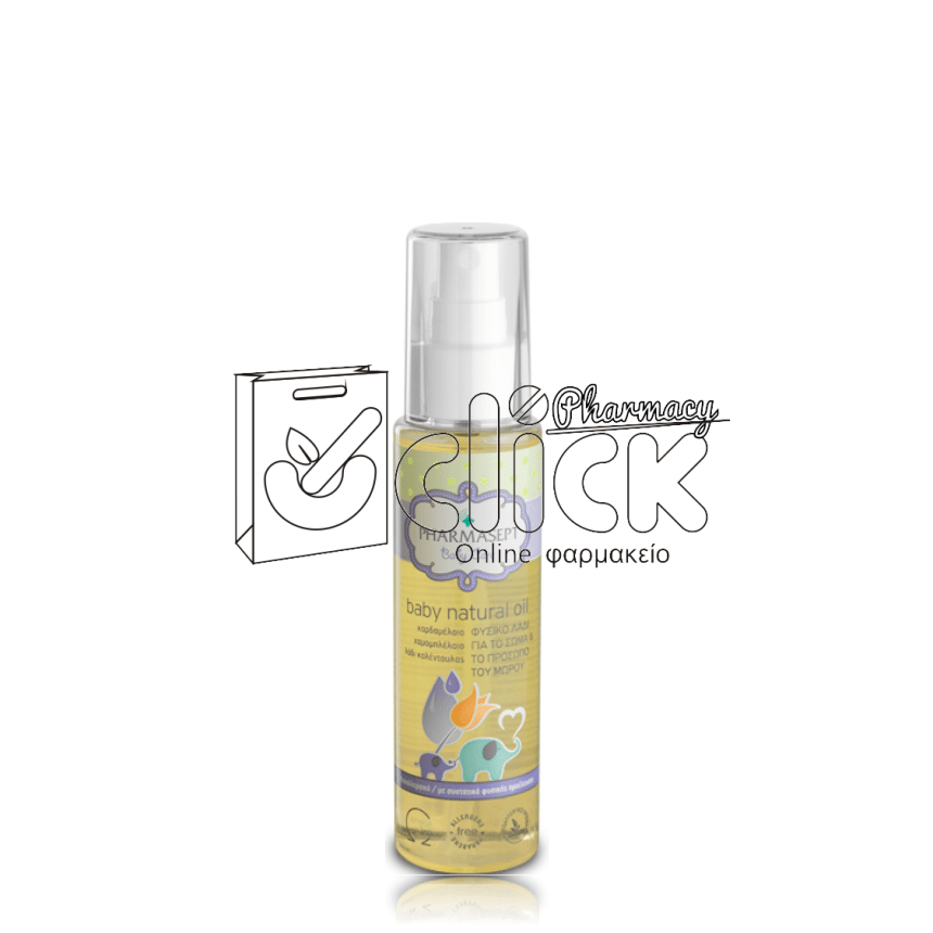 PHARMASEPT Baby Care Natural Oil Φυσικό λάδι για το σώμα & το πρόσωπο του μωρού 100ml