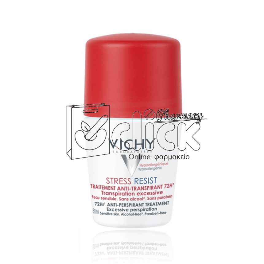 VICHY Deodorant Stress Resist Εντατική Αποσμητική Φροντίδα 72h  Roll-on 50ml