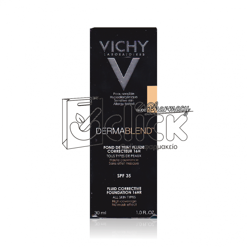 VICHY Dermablend Fluid Make-up (25) Διορθωτικό make-up με λεπτόρρευστη υφή για υψηλή κάλυψη 30ml