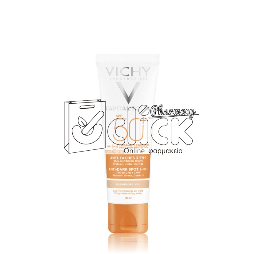 VICHY Capital Soleil 50 Anti dark spot Αντηλιακή Κρέμα για Κηλίδες με Χρώμα 50ml
