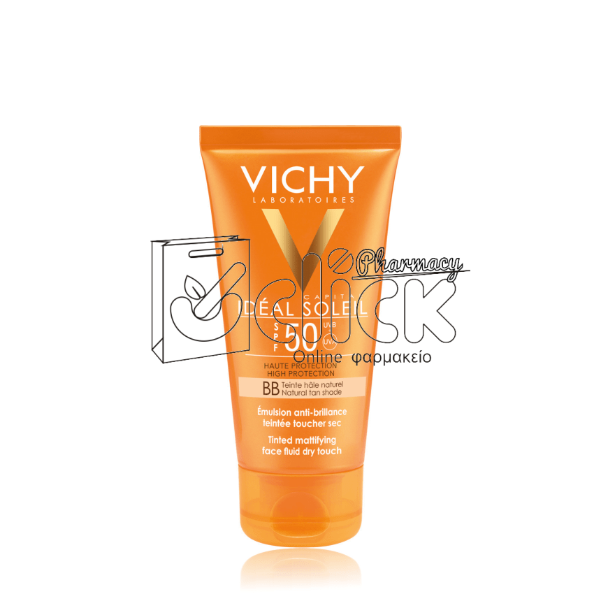 VICHY Ideal Soleil Ματ αποτέλεσμα και Χρώμα SPF 50 Αντηλιακή κρέμα με χρώμα 50ml