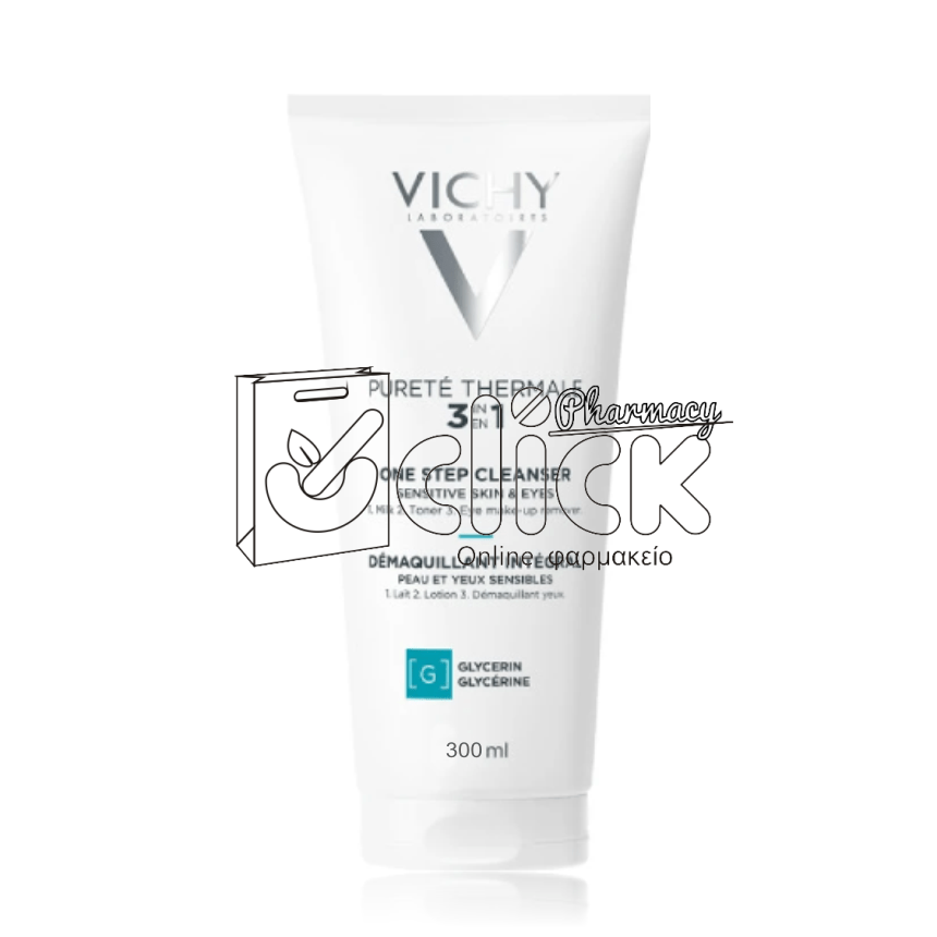 VICHY Purete Thermale Integral 3 σε 1 Γαλάκτωμα καθαρισμού, τονωτική λοσιόν & ντεμακιγιάζ ματιών 300ml