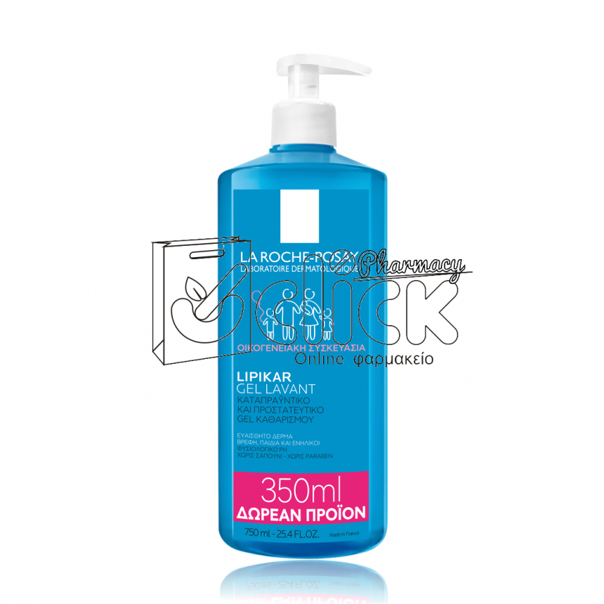 LA ROCHE-POSAY Lipikar Gel Lavant Καθαρισμός Προσώπου & Σώματος 750 ml