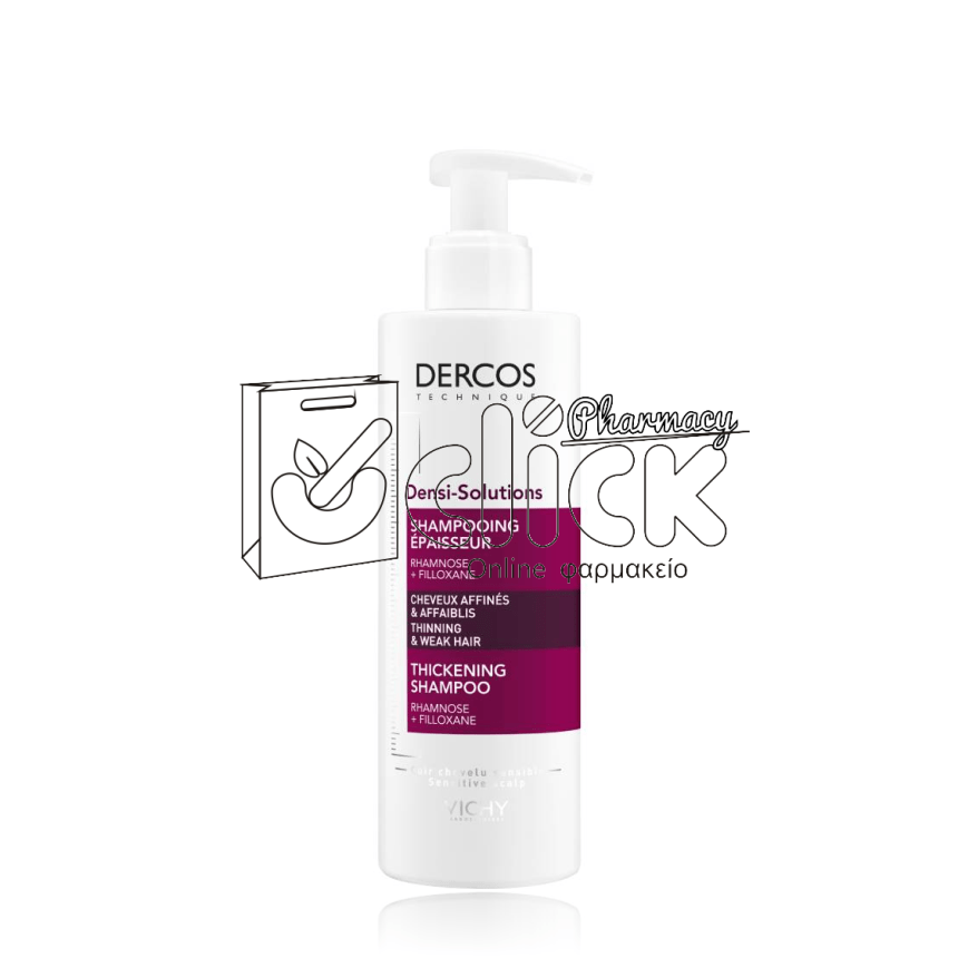 VICHY Densi-Solutions Σαμπουάν Πύκνωσης για Αδύναμα & Λεπτά Μαλλιά 250ml