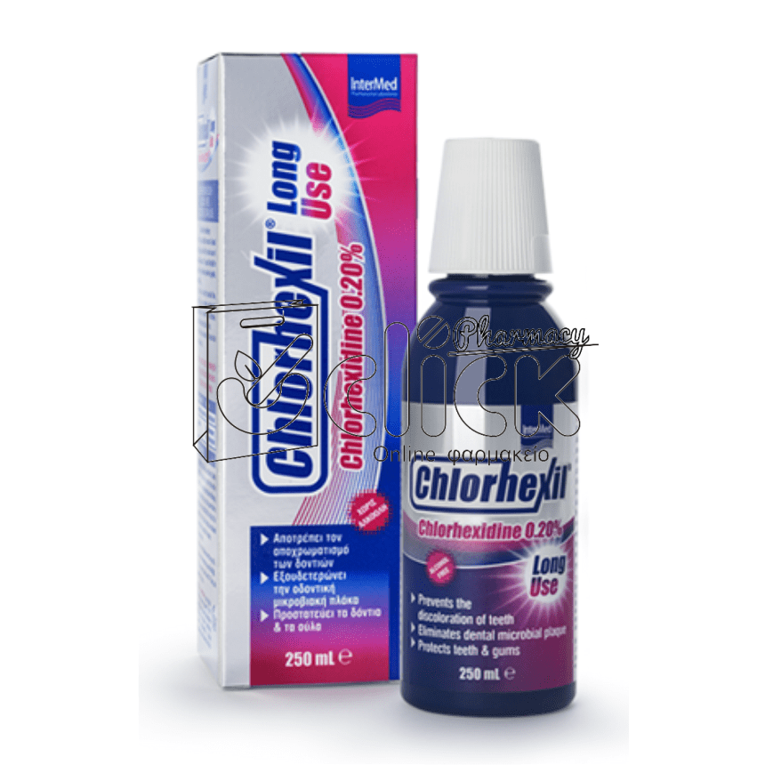 INTERMED Chlorhexil 0,20% Mouthwash Long Use 250ml INTERMED Chlorhexil 0,20% Mouthwash Long Use 250ml