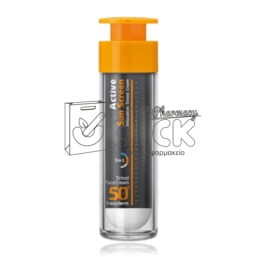 FREZYDERM ACTIVE SUN SCREEN Tinted Face Cream SPF50+ 50ml