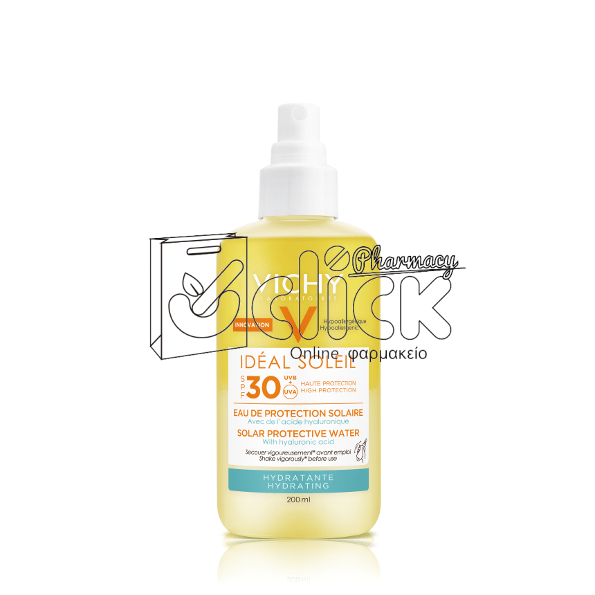 VICHY IDEAL SOLEIL PROTECTION WATER HYDRATING SPF30 200ml