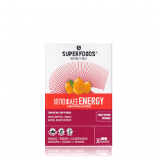 SUPERFOODS Ιπποφαές Energy Συμπλήρωμα Διατροφής Για Άτομα Με Αυξημένες Καθημερινές Ανάγκες x30 κάψουλες