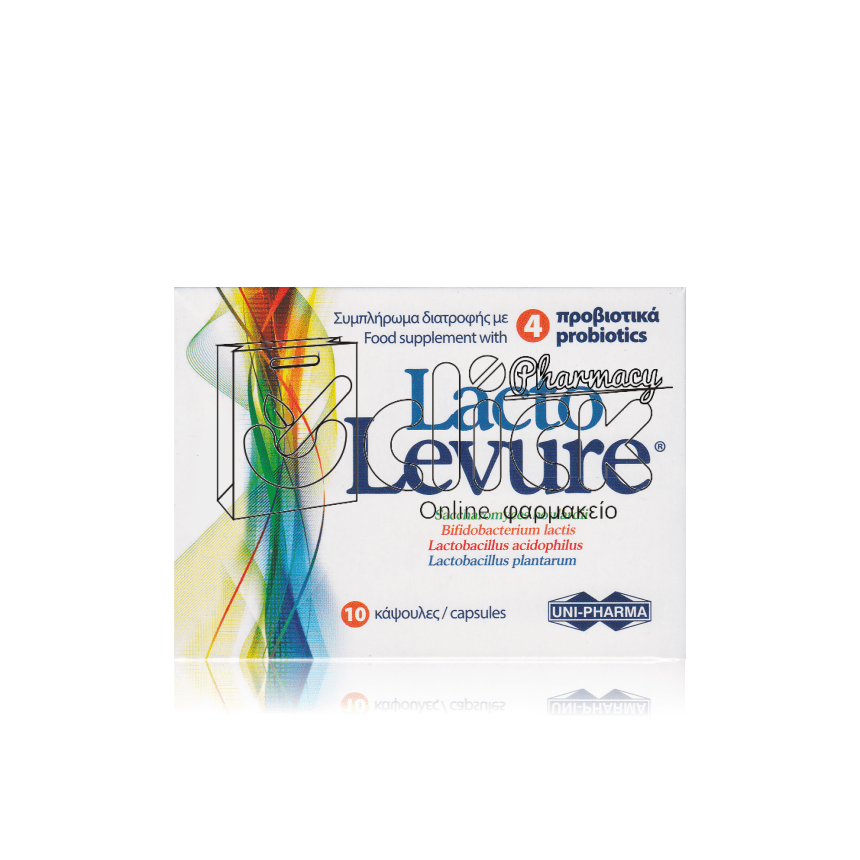 Lactolevure συμπλήρωμα διατροφής με 4 προβιοτικά 10 κάψουλες