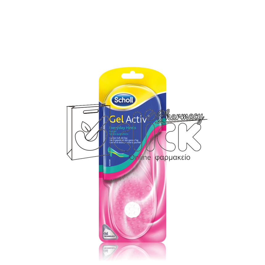 SCHOLL GelActiv Everyday Heels - Γυναικείοι Ανατομικοί Πάτοι για Καθημερινή Άνεση - 1 ζευγάρι SCHOLL GelActiv Everyday Heels - Γυναικείοι Ανατομικοί Πάτοι για Καθημερινή Άνεση - 1 ζευγάρι