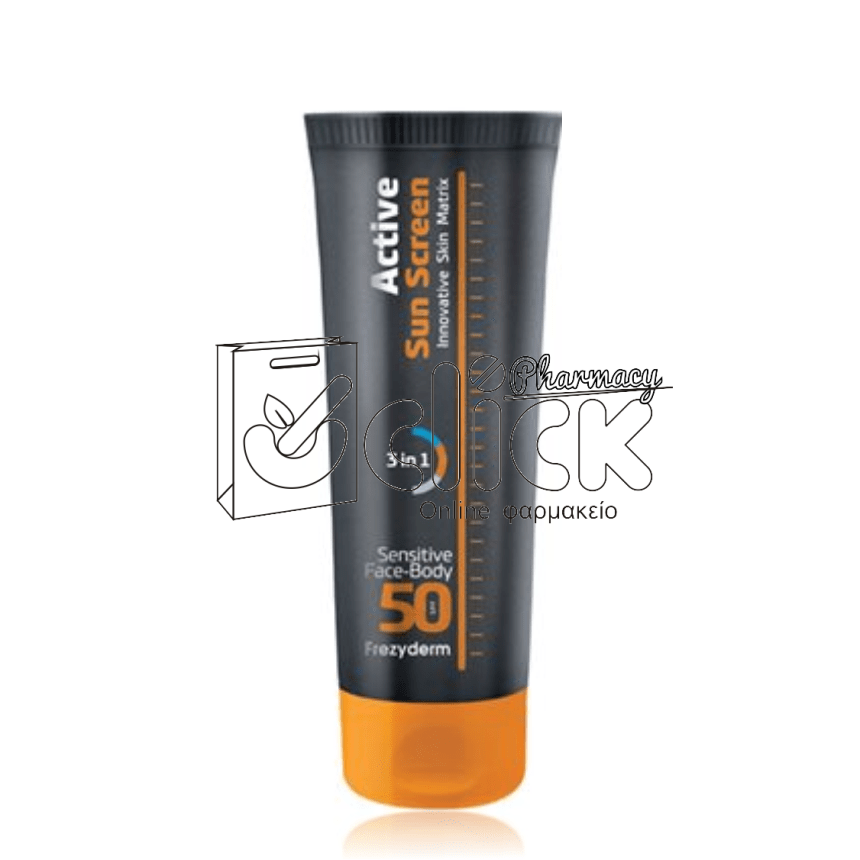FREZYDERM ACTIVE SUN SCREEN Sensitive Face-Body SPF50+ 150ml