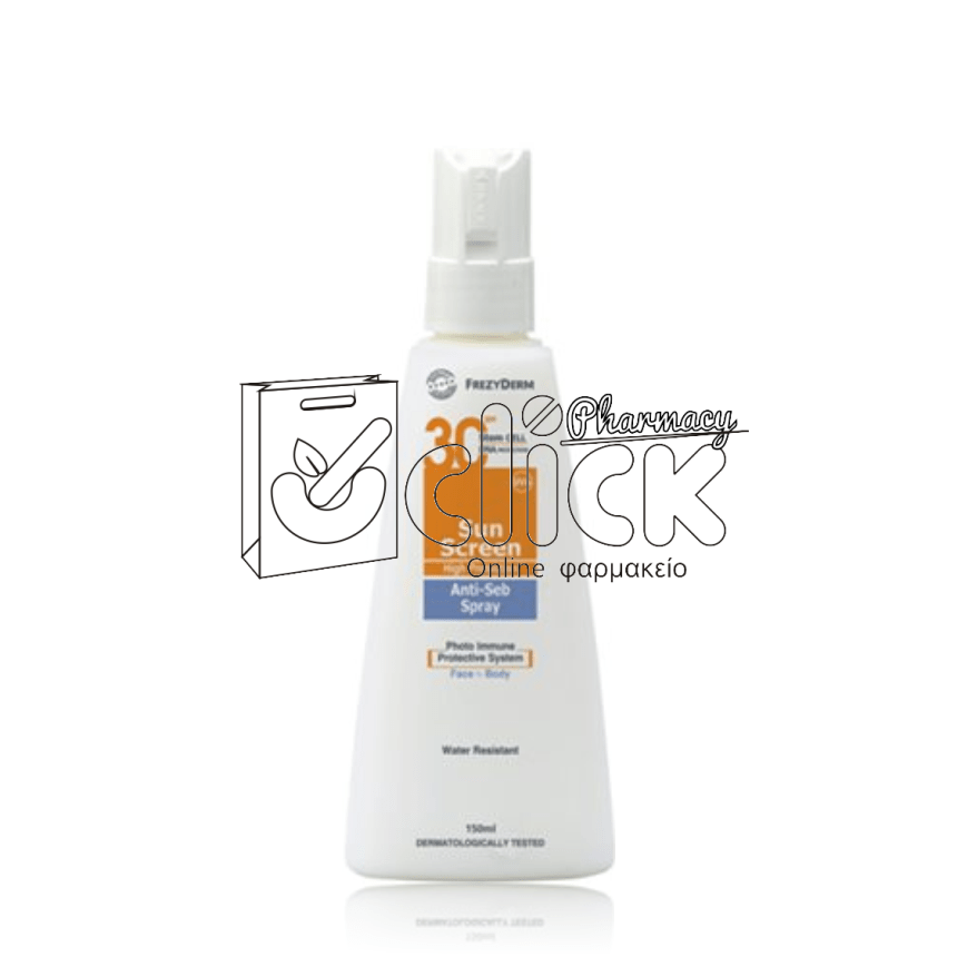 FREZYDERM SUN SCREEN ANTI-SEB SPRAY SPF 30 150ml