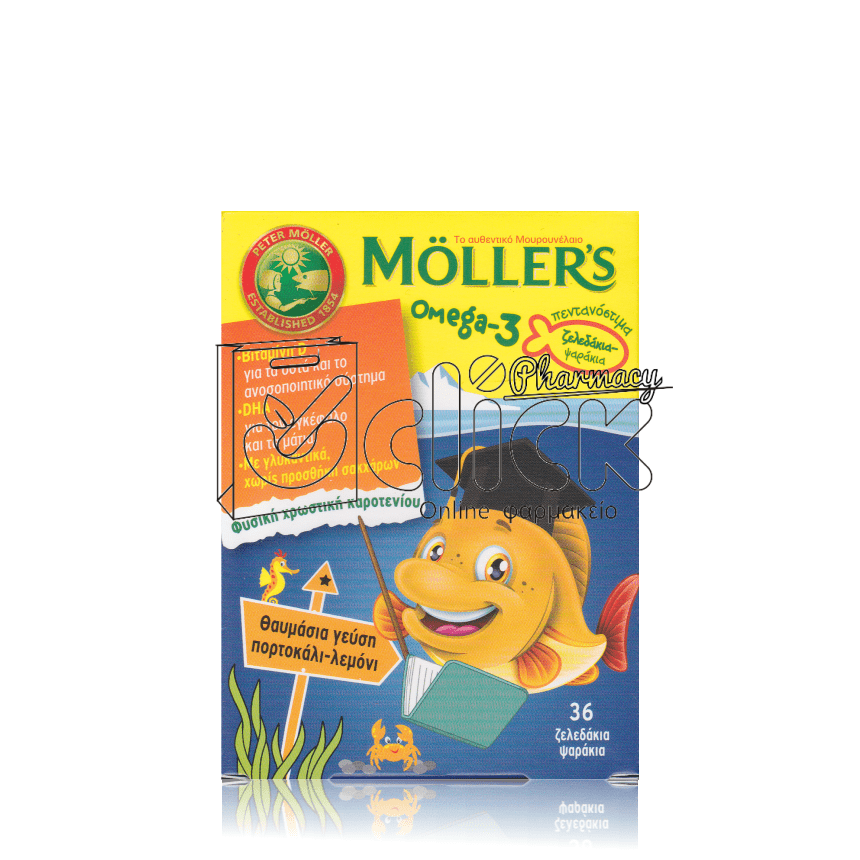 Moller's Ψαράκια - Ζελεδάκια Πορτοκάλι-Λεμόνι x36 