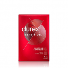 DUREX Sensitive Προφυλακτικά Λεπτά για Μεγαλύτερη Ευαισθησία x18 τμχ