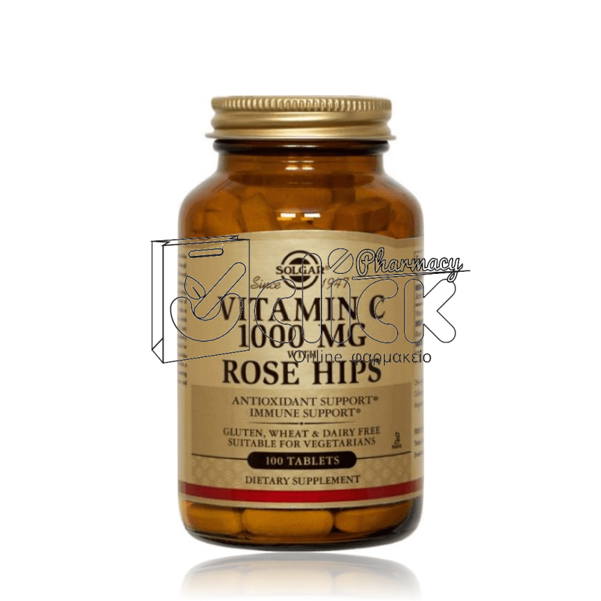 SOLGAR VITAMIN C 1000MG ROSE HIPS X100