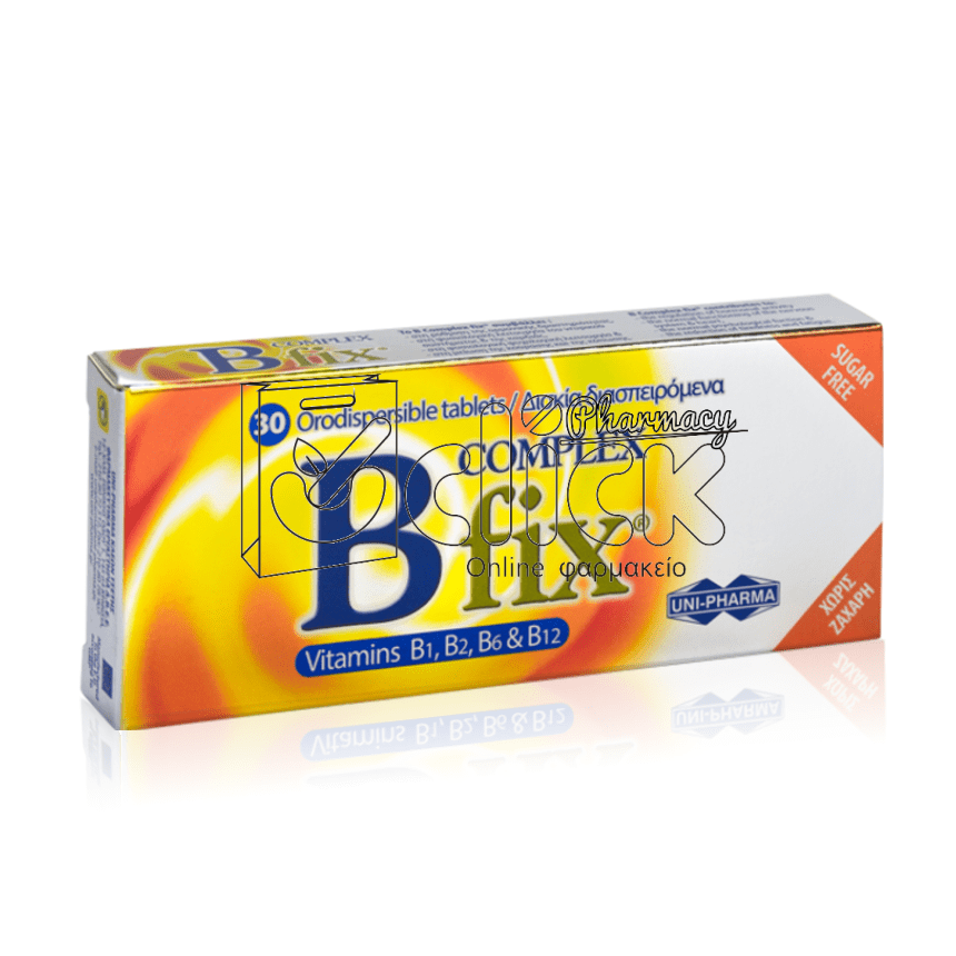 B COMPLEX FIX Συμπλήρωμα Διατροφής με Βιταμίνες Β 30 Διασπειρόμενα Δισκία