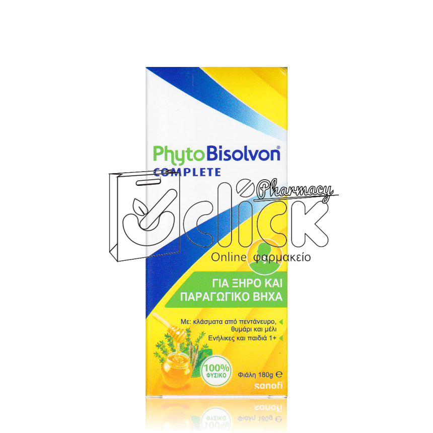 PHYTOBISOLVON COMPLETE 100% φυσικό σιρόπι για Ξηρό & Παραγωγικό Βήχα 180g