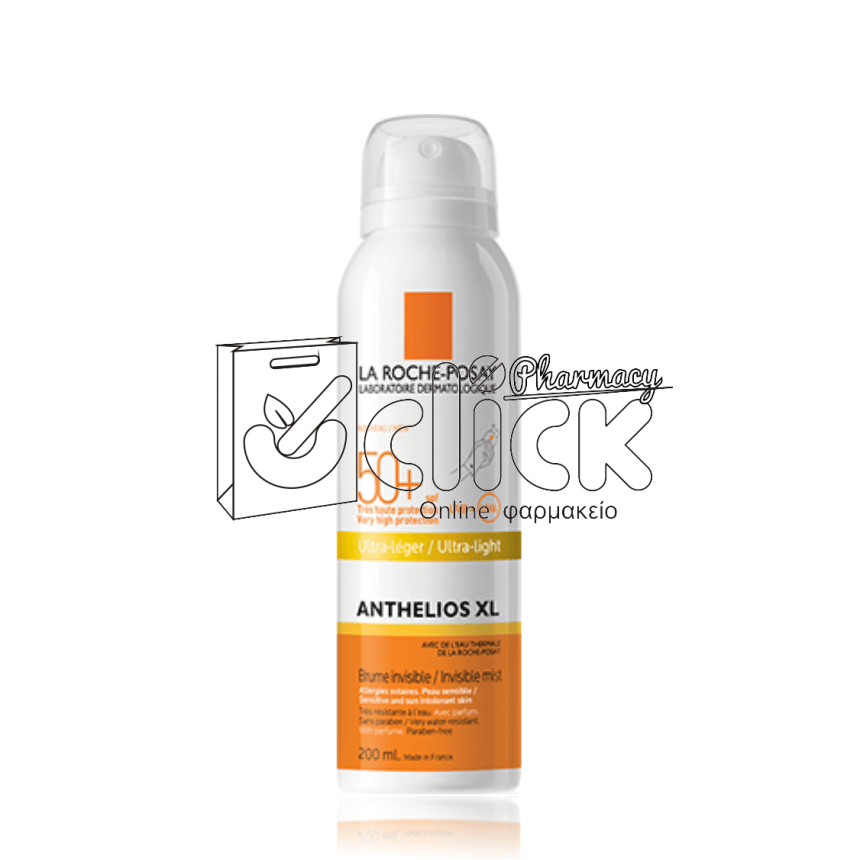 LA ROCHE-POSAY Anthelios Invisible Mist SPF50+ Αντιηλιακό Σώματος σε Υφή Mist 200ml