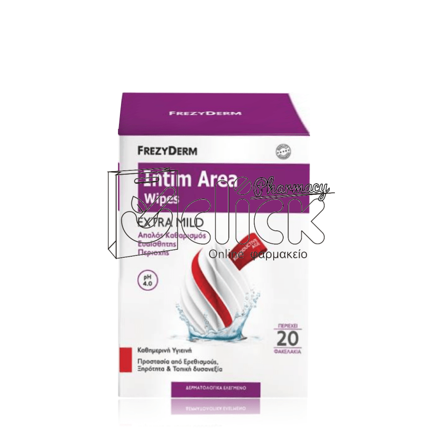 FREZYDERM INTIM AREA WIPES pH 4.0 20τμχ