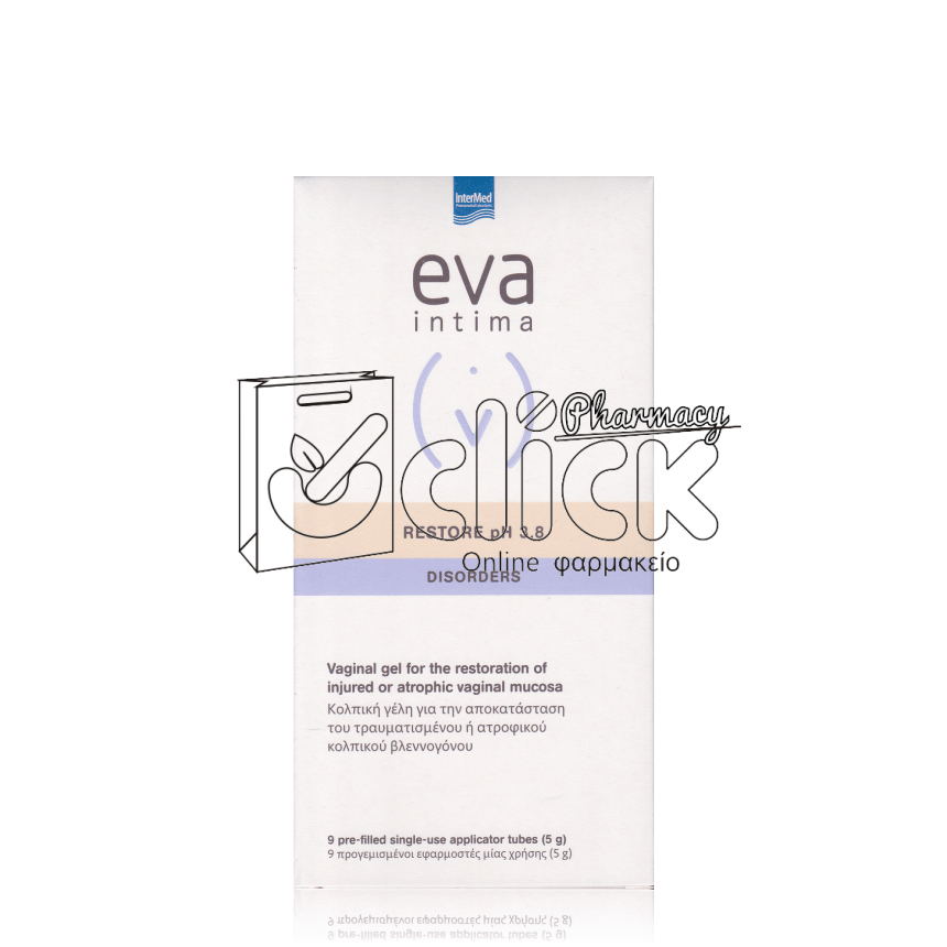 INTERMED EVA RESTORE GEL Κολπική Γέλη με Υαλουρονικό Οξύ 9X5g