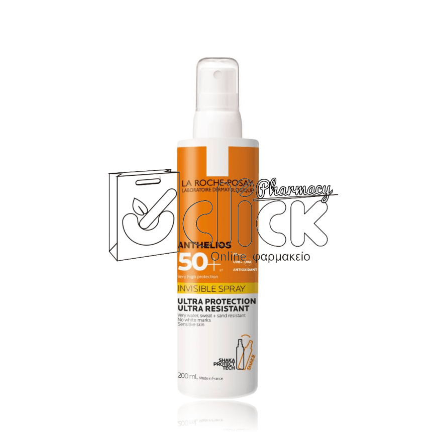 LA ROCHE-POSAY Anthelios Invisible Spray SPF50 Αόρατο Αντηλιακό Σπρέι με Υψηλή Προστασία 200ml