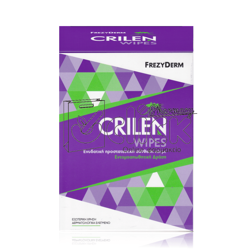 FREZYDERM Crilen Wipes Εντομοαπωθητικά Μαντηλάκια 20τμχ