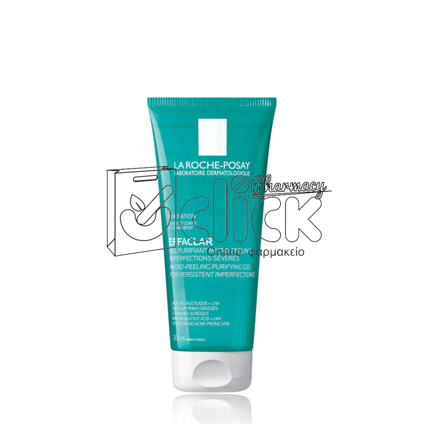 LA ROCHE-POSAY Effaclar Micro-Peeling Purifing Gel Καθαρισμού Προσώπου 200ml