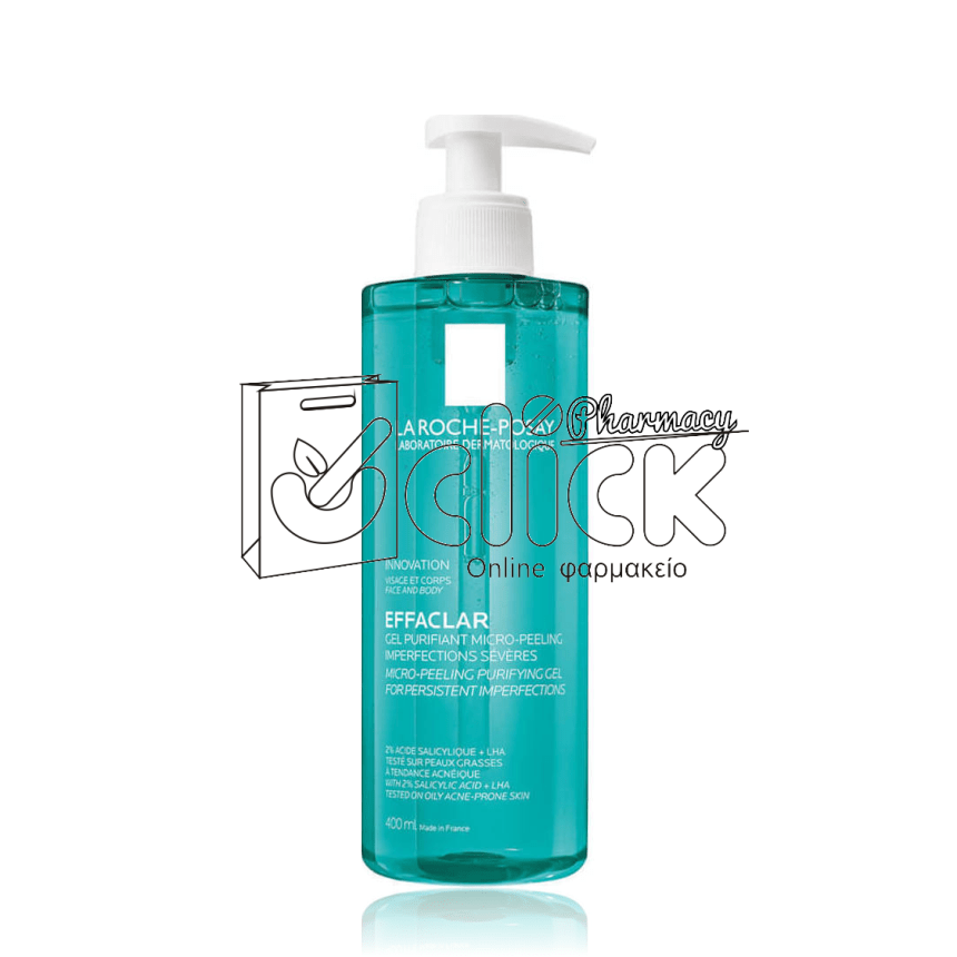 LA ROCHE-POSAY Effaclar Micro-Peeling Purifing Gel Καθαρισμού Προσώπου 400ml