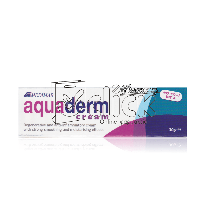 MEDIMAR Aquaderm cream Κρέμα για εγκαύματα, φλογώσεις, ενυδάτωση & ανάπλαση δέρματος 30gr