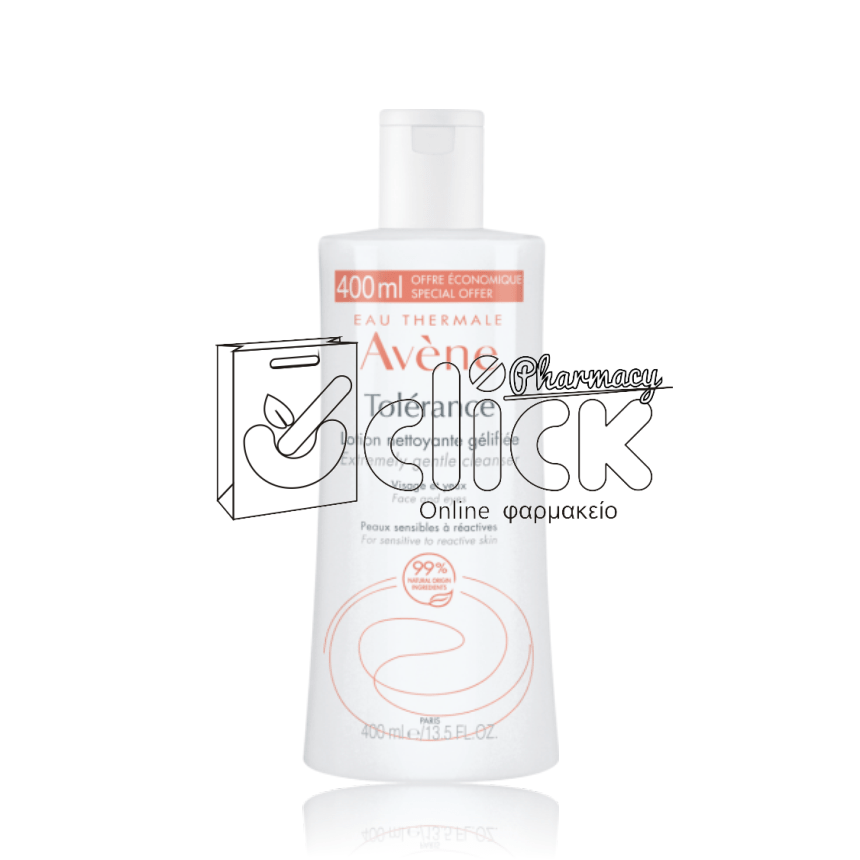 AVENE Tolerance Lotion Nettoyante Gelifiee Λοσιόν Καθαρισμού Μακιγιάζ για Αντιδραστικό Ευαίσθητο Δέρμα 400ml