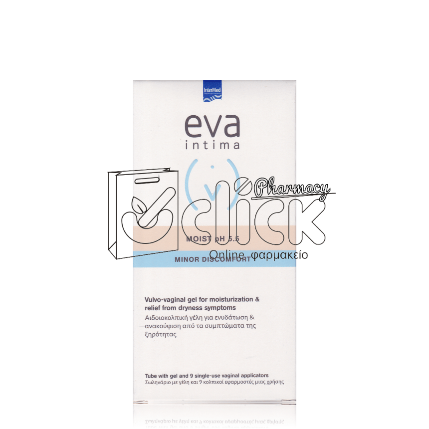 INTERMED EVA MOIST Υγραντική & Λιπαντική Αιδιοκολπική Γέλη 50gr-9 κολπικοί εφαρμοστές INTERMED EVA MOIST Υγραντική & Λιπαντική Αιδιοκολπική Γέλη 50gr-9 κολπικοί εφαρμοστές