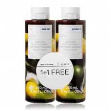KORRES Renewing Body Cleanser Citrus ΑΦρόλουτρο Κίτρο 1+1 2x250ml