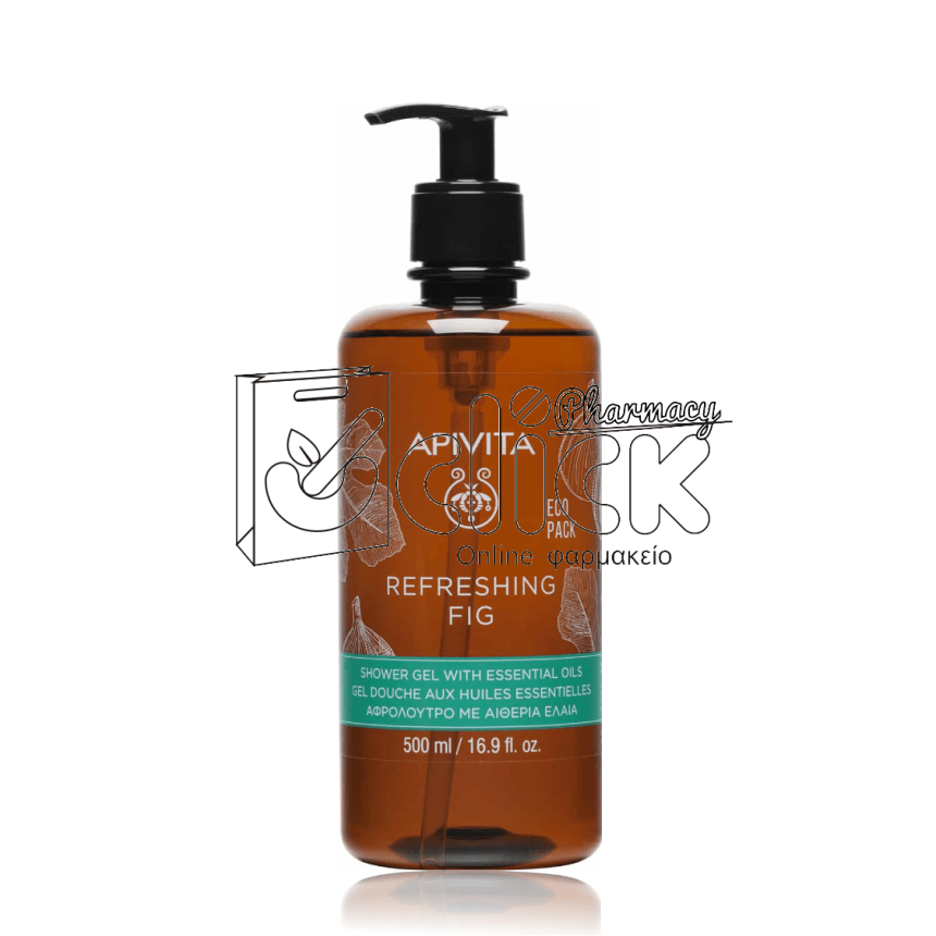 APIVITA Refreshing Fig Αφρόλουτρο με Αιθέρια Έλαια Ecopack 500ml