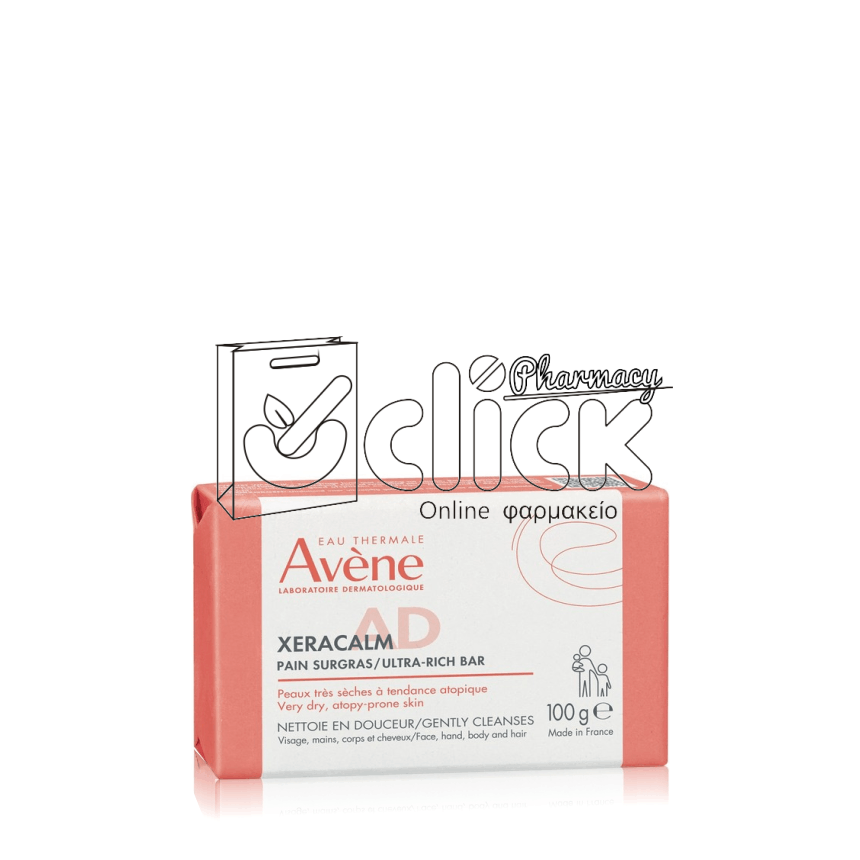 AVENE Xeracalm A.D. Pain Nettoyant Surgras Υπερλιπαντική Στερεά Πλάκα Σαπουνιού 100g