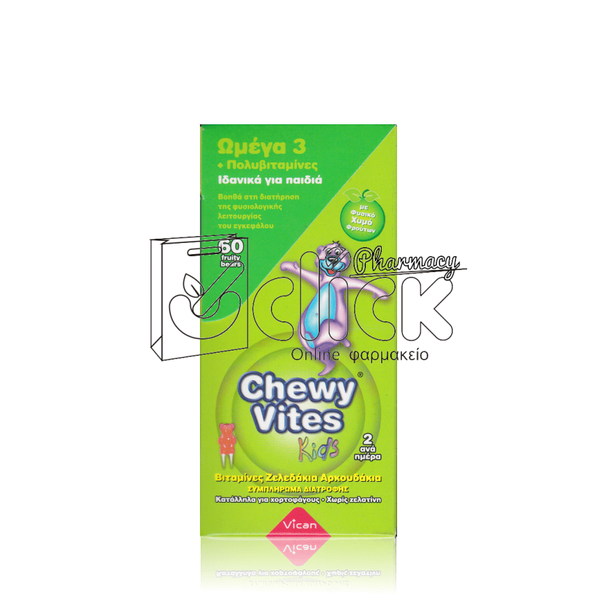 CHEWY VITES Ωμέγα 3 & Πολυβιταμίνες x60 μασώμενα αρκουδάκια