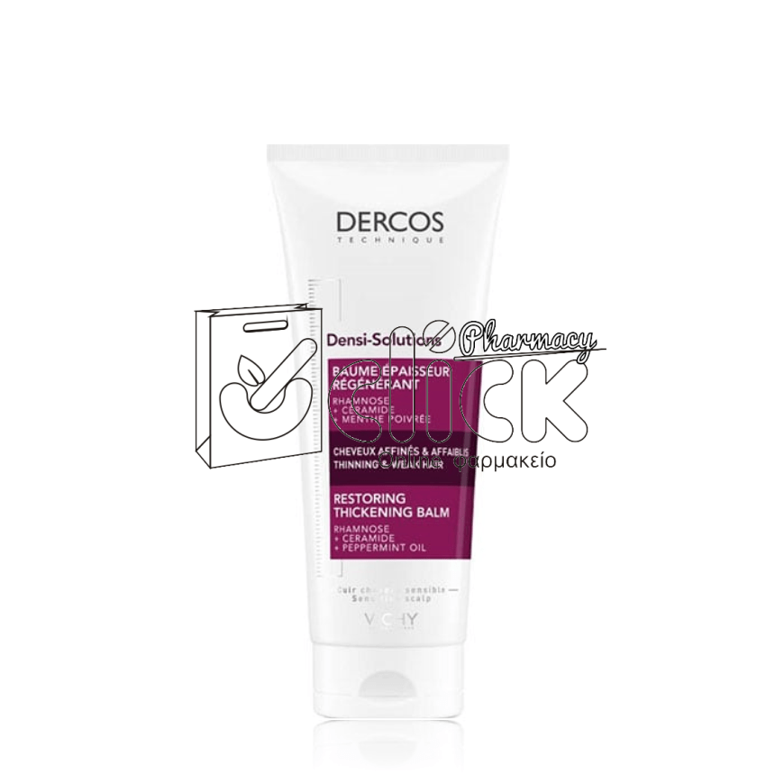 VICHY Dercos Densi-Solutions Restoring Thickening Balm Τονωτικό Βάλσαμο για Πύκνωση Λεπτών & Αδύναμων Μαλλιών 200ml