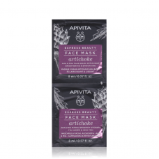 APIVITA Express Beauty AHA & PHA Μάσκα Προσώπου Αγκινάρα για Λάμψη & Λεία Υφή 2x8ml