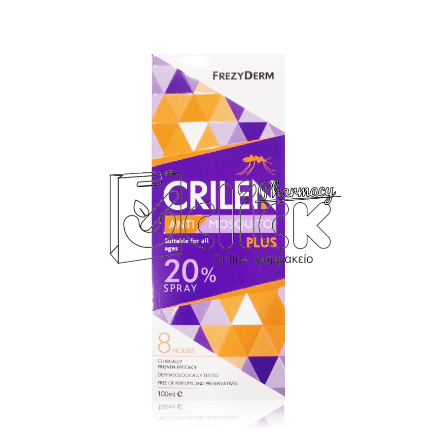 FREZYDERM Crilen Anti-Mosquito Plus Spray 20% για προστασία από Κουνούπια 100ml FREZYDERM Crilen Anti-Mosquito Plus Spray 20% για προστασία από Κουνούπια 100ml