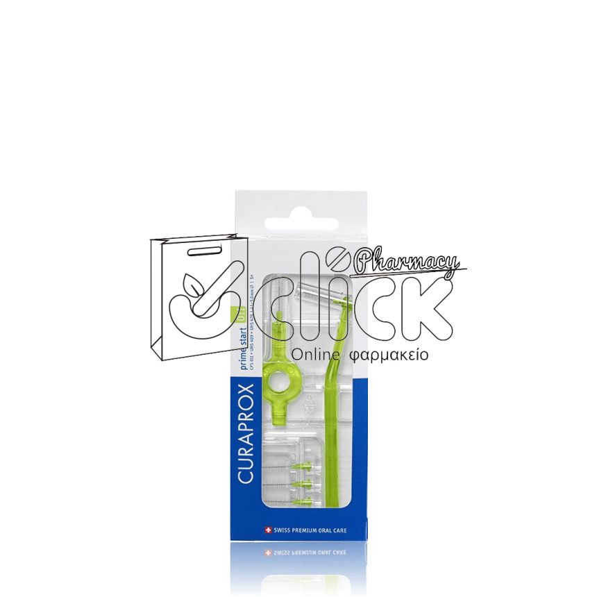 CURAPROX CPS 011 Prime Start - 2 Λαβές - Μεσοδόντιο Βουρτσάκι ΠΡΑΣΙΝΟ