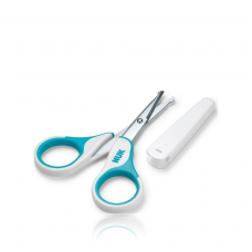 NUK Ψαλιδάκι Ασφαλείας με Στρογγυλεμένες Μύτες & Προστατευτικό Κάλυμμα - Μπλε