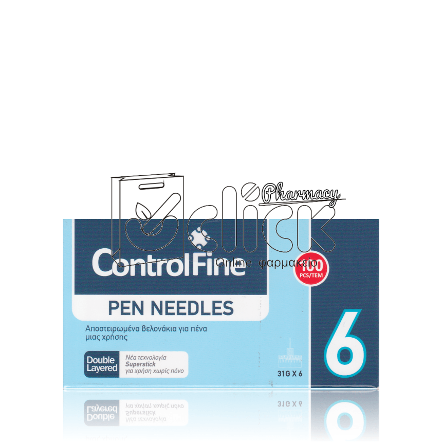 CONTROLFINE ΒΕΛΟΝΑΚΙΑ 31G 6mm X100 CONTROLFINE ΒΕΛΟΝΑΚΙΑ 31G 6mm X100