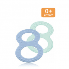 Nuk Μασητικός Κρίκος Οδοντοφυΐας από Πλαστικό για 0 m+ 2 τμχ - Μπλε / Πράσινο