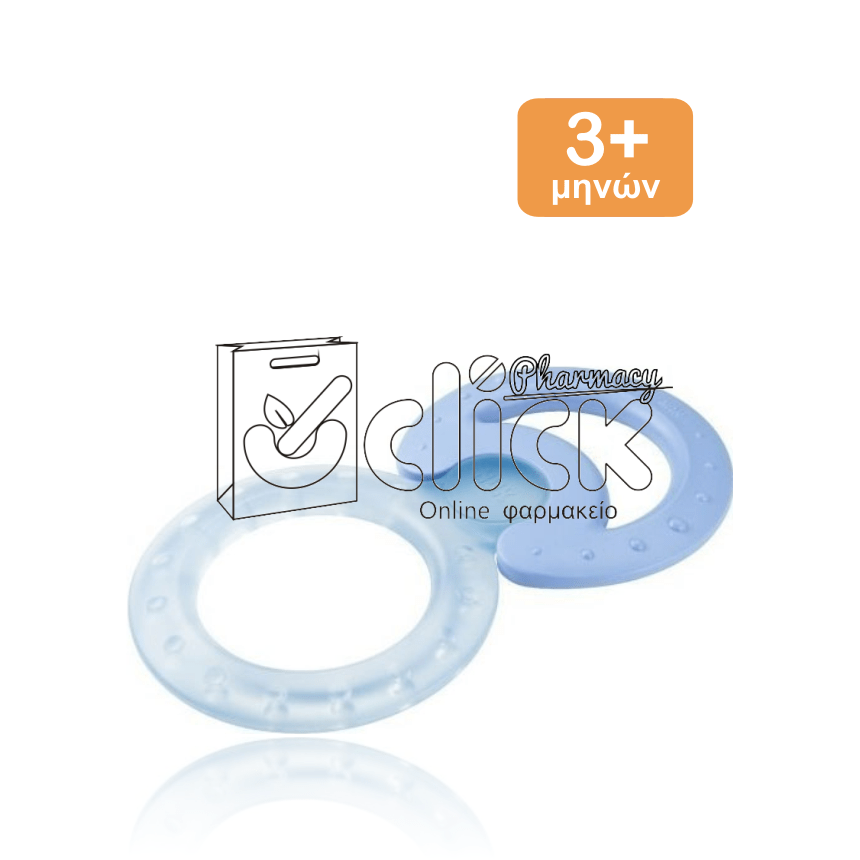 NUK Μασητικός Κρίκος Οδοντοφυΐας με Gel από Σιλικόνη για 3m+ 1 τμχ - Μπλε