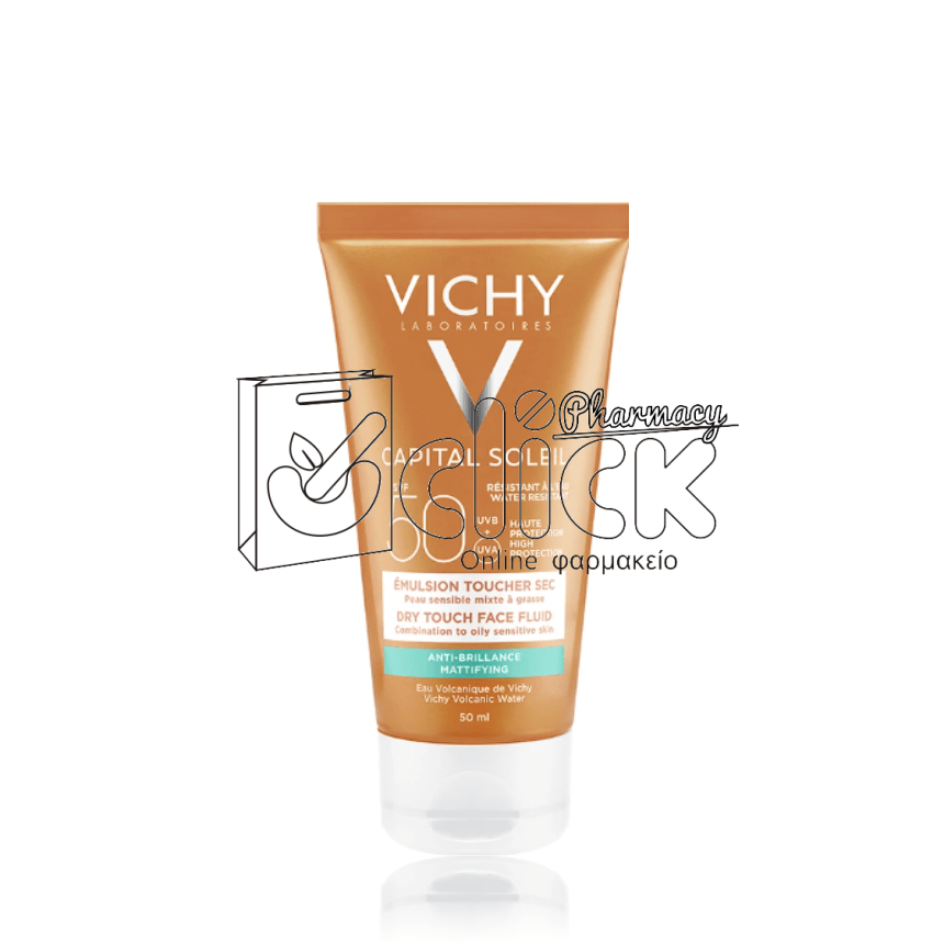VICHY Capital Soleil Λεπτόρρευστη κρέμα προσώπου για ματ αποτέλεσμα SPF 50 50ml