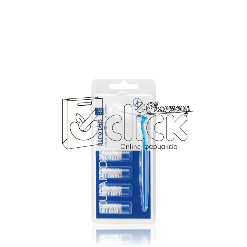 CURAPROX CPS 410 Perio Plus Μεσοδόντιο Βουρτσάκι με Λαβή 2.5mm ΜΠΛΕ 5τμχ